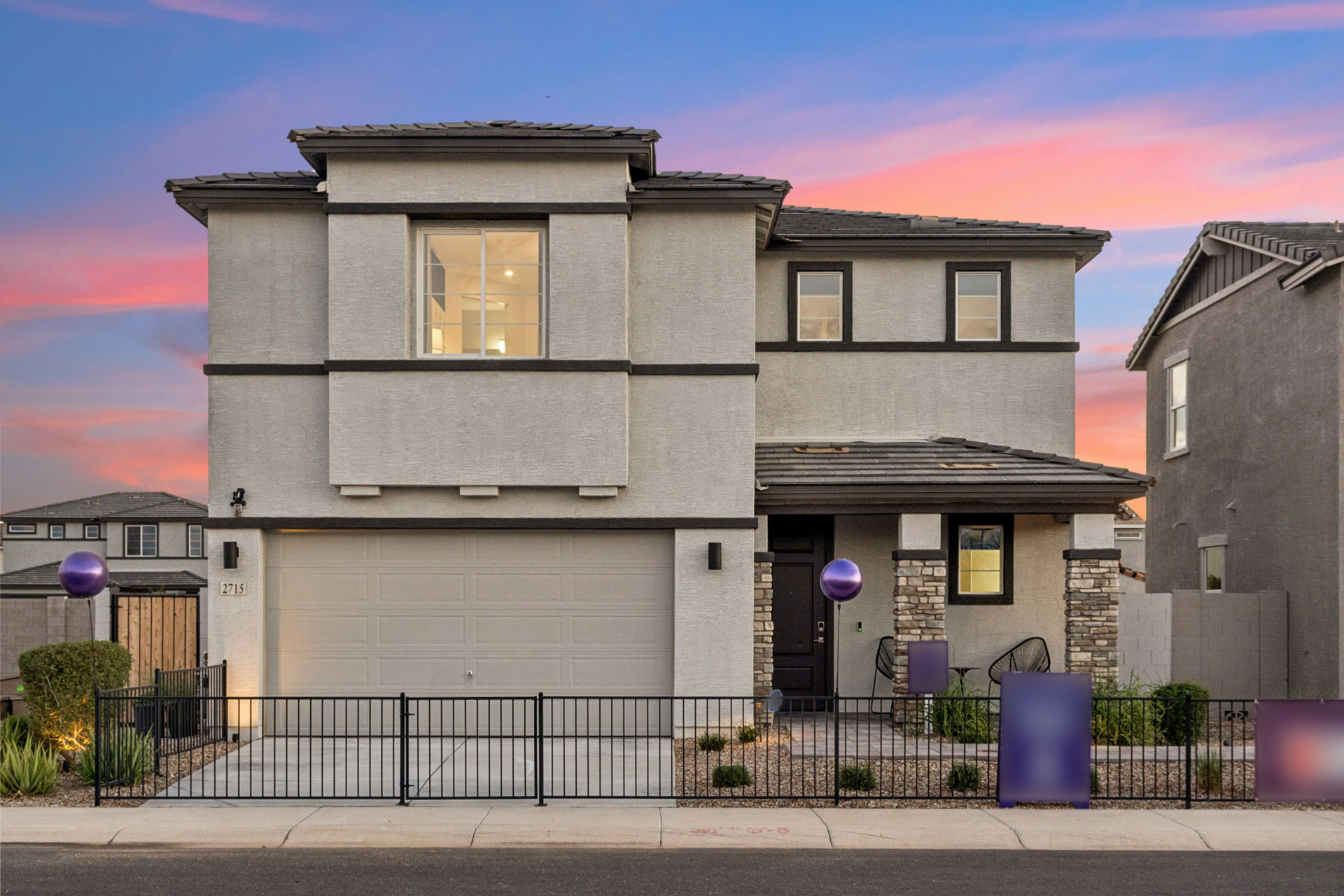 A building with a fence around it.
