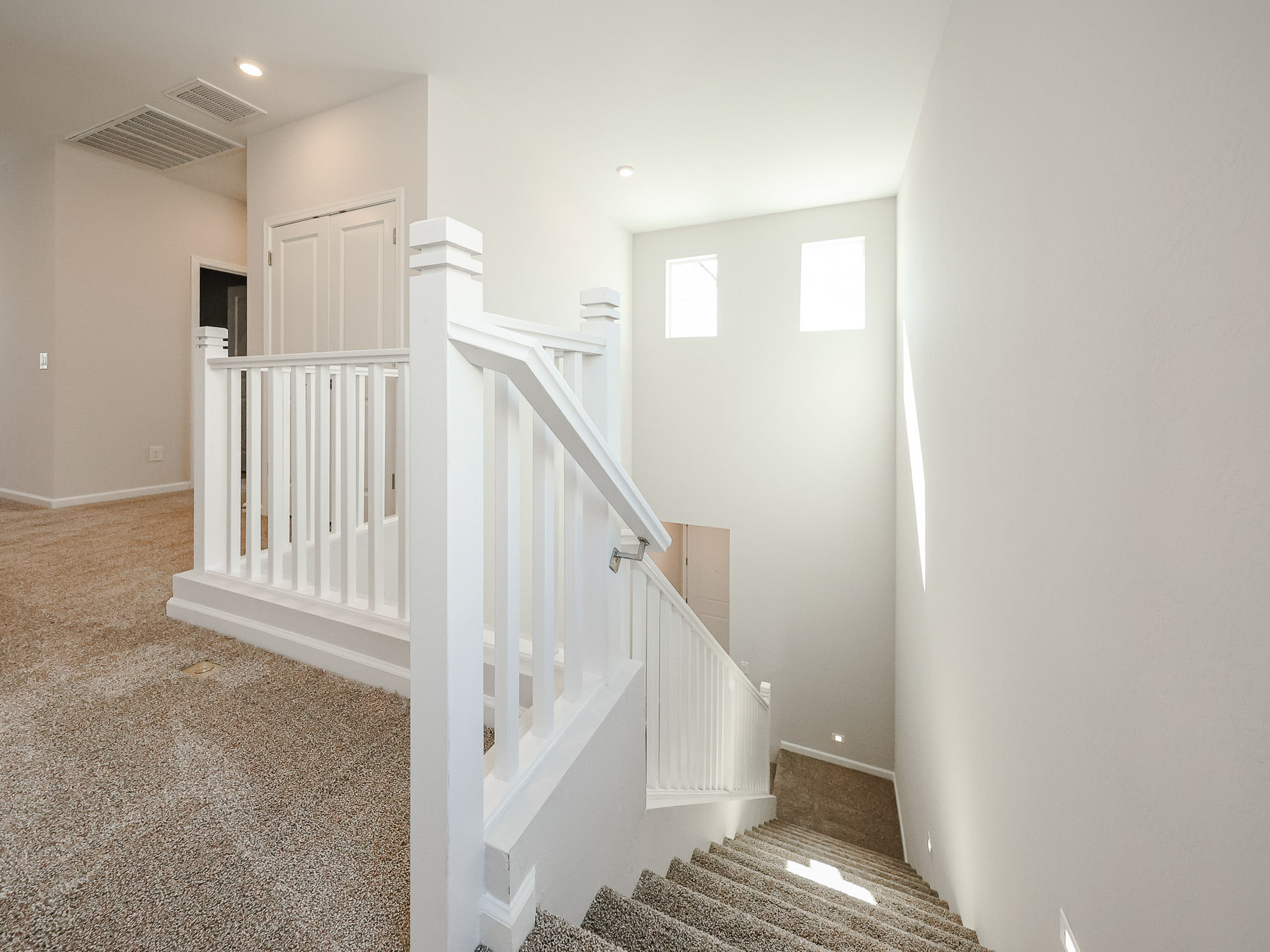 A staircase in a house.