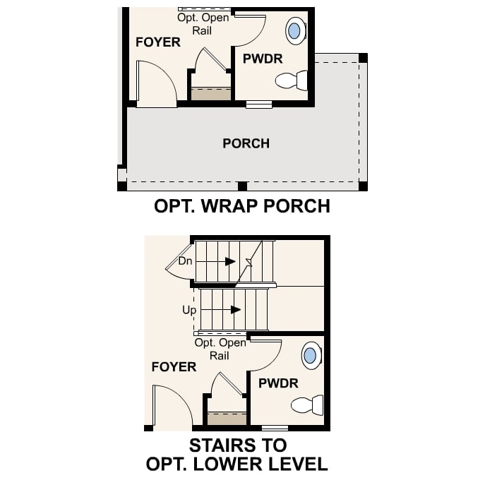 Diagram, engineering drawing. Lanner Floorplan, Main Level Options