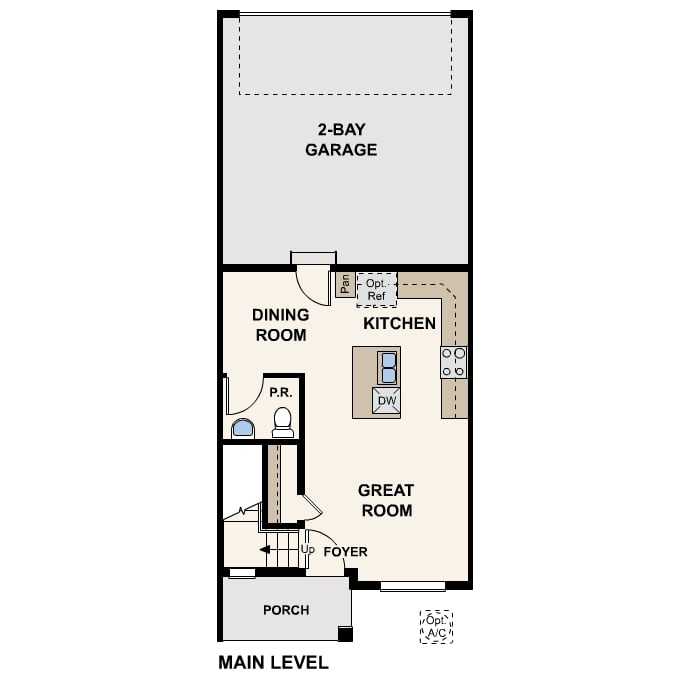 Diagram, engineering drawing. 202 Floorplan, Main Level
