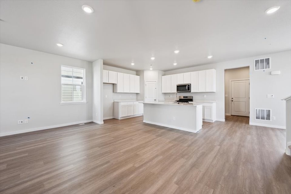 A large empty kitchen.