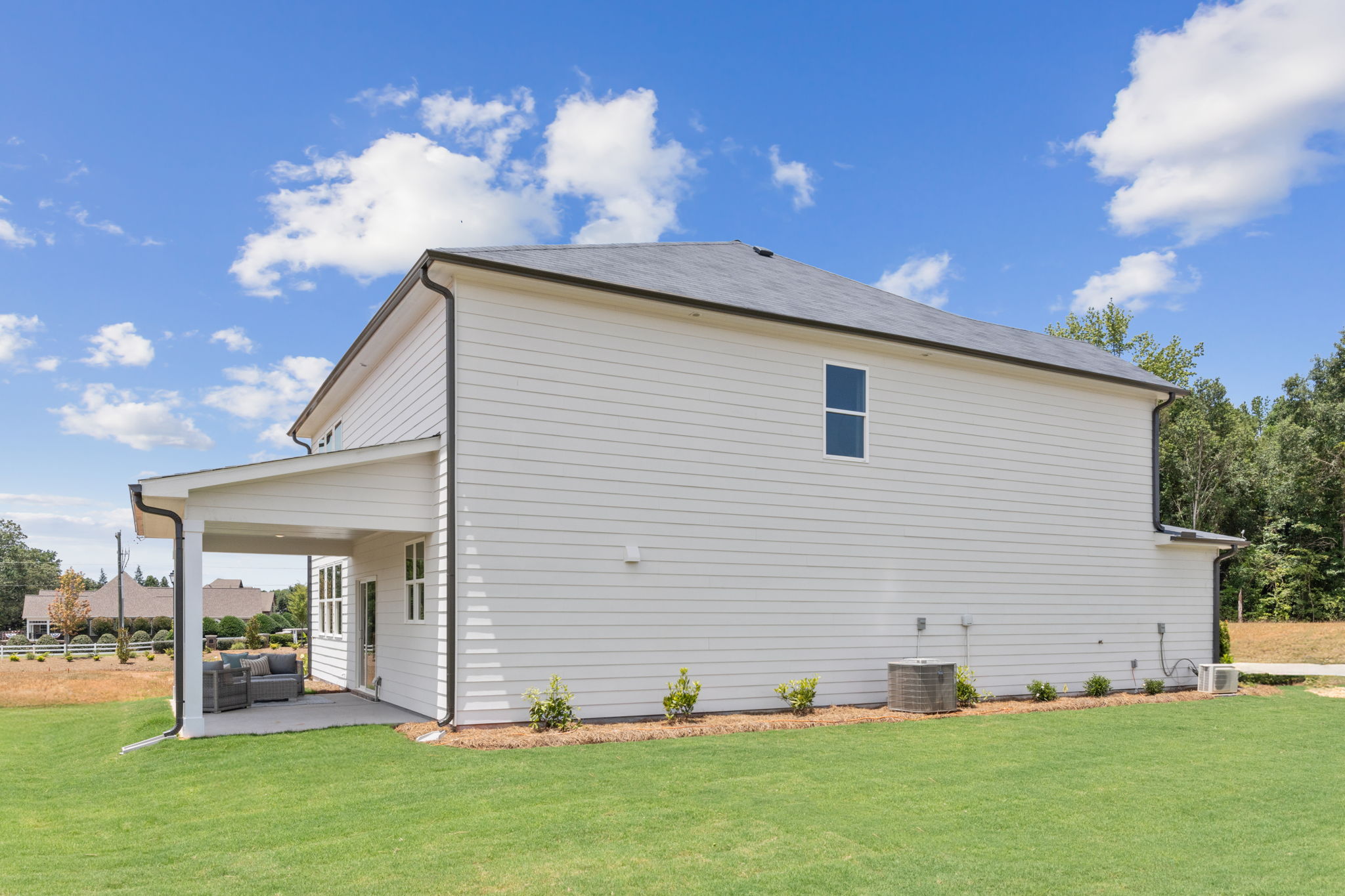 A house with a garage.