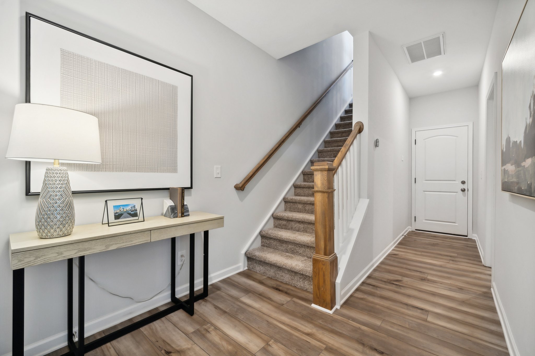 A staircase in a house.