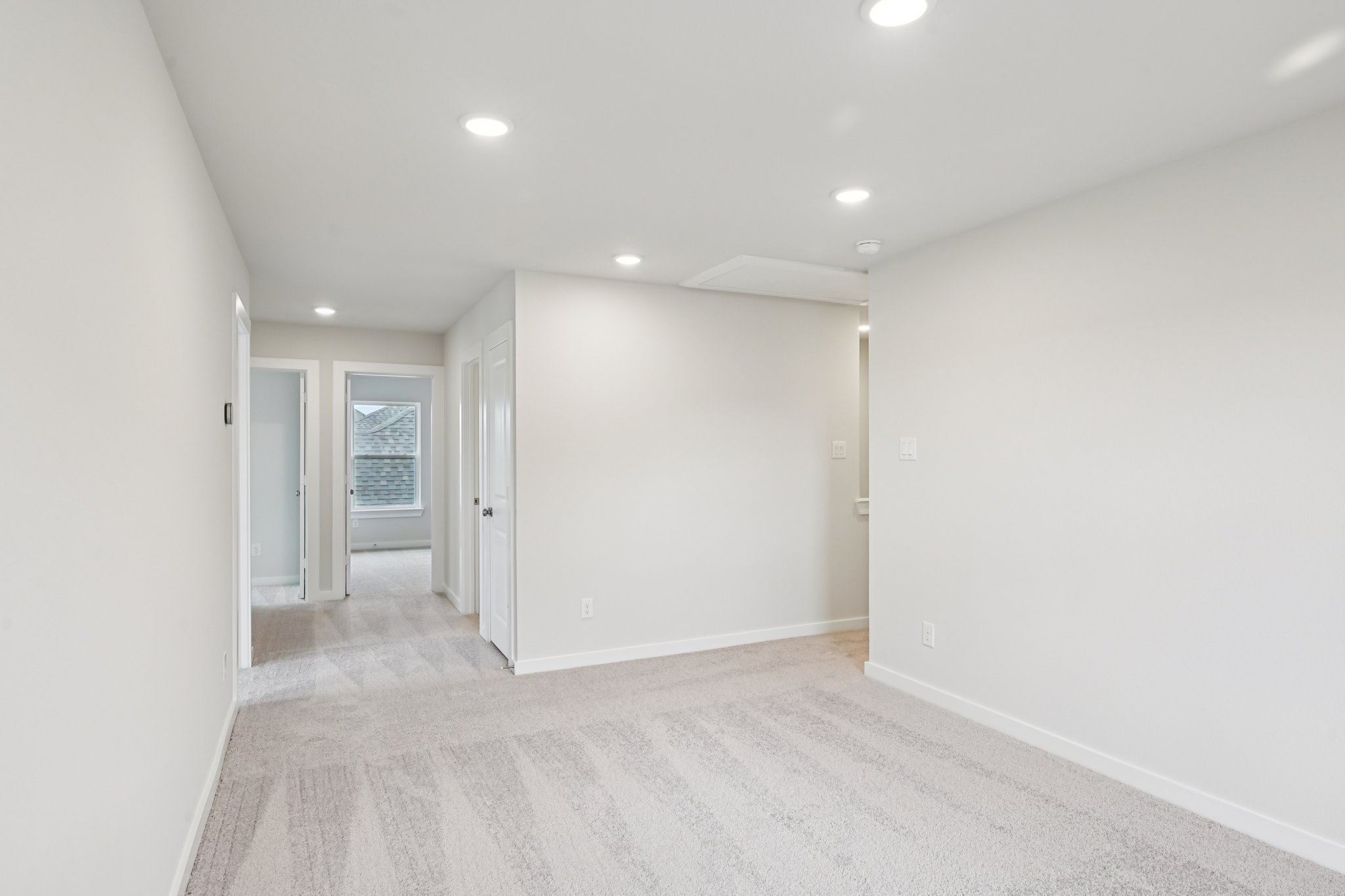 A room with white walls.