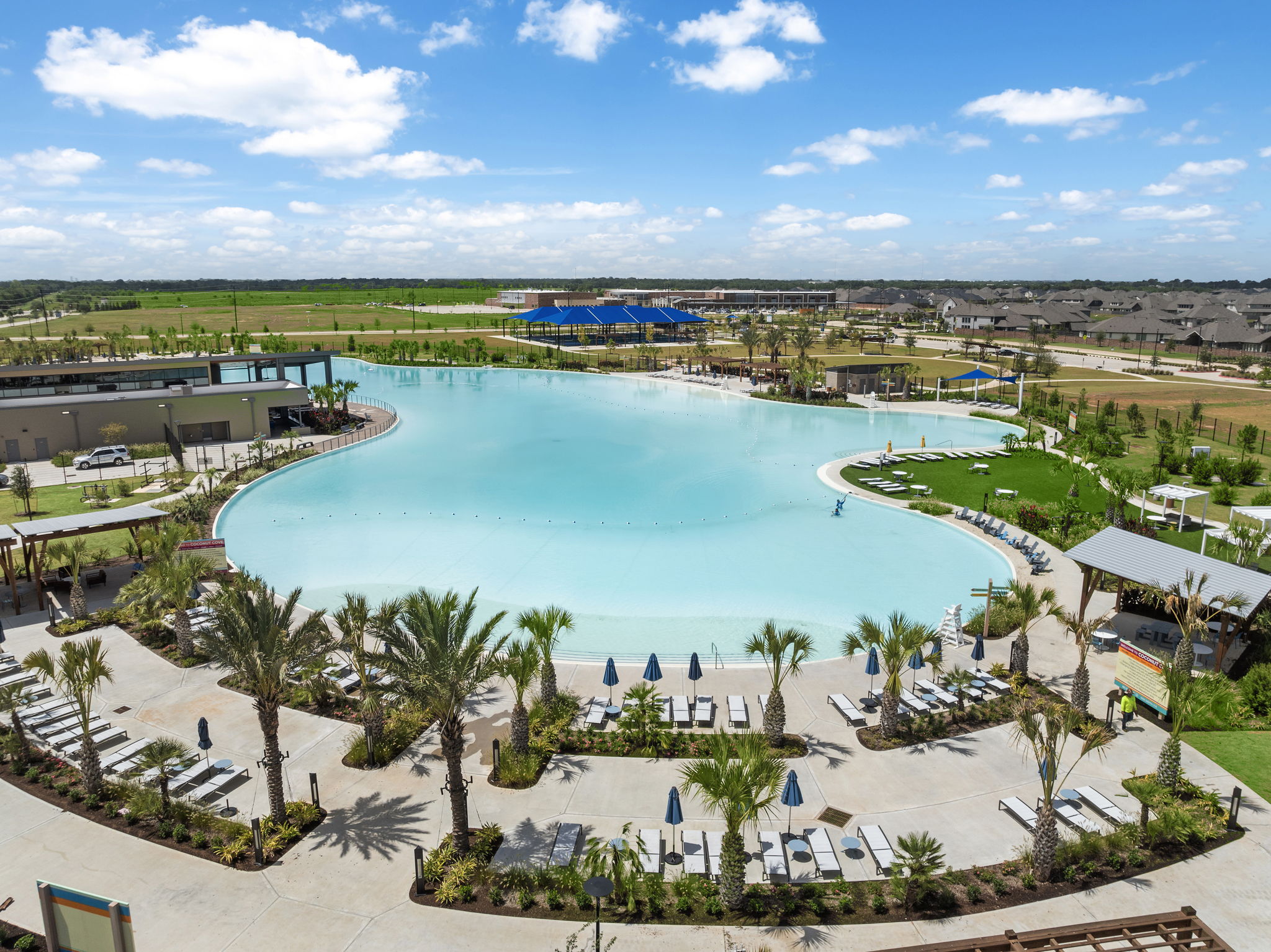 A large pool of water.