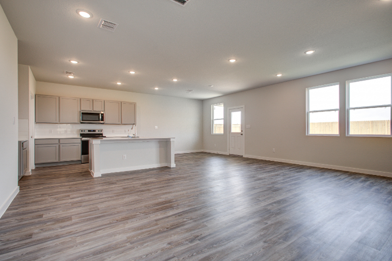 A large empty kitchen.