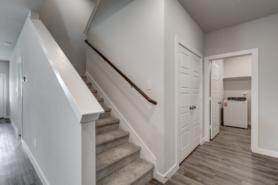 A staircase in a house.