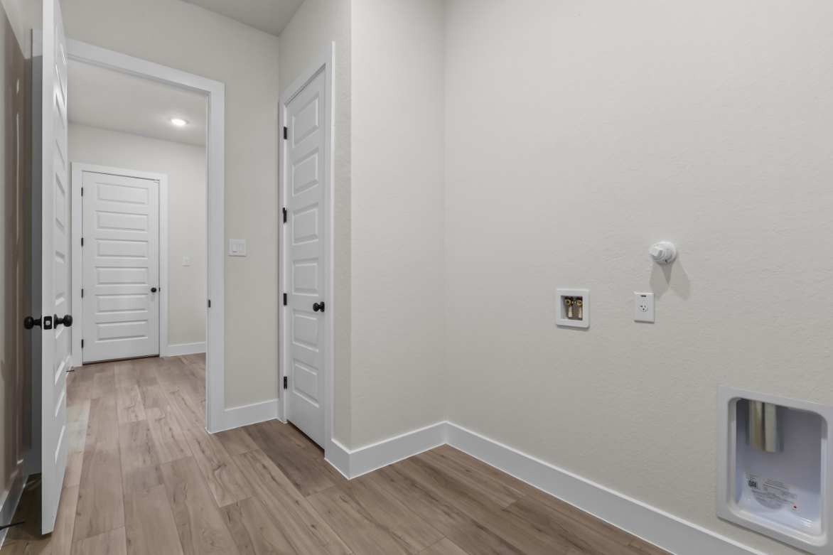 A room with white doors.