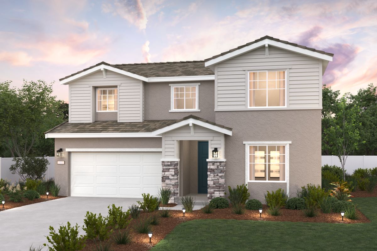 A house with a garage.